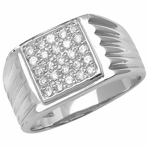 Men's Sterling Silver Signet Ring Engagement Gents 925 Hallmark Sizes K - X