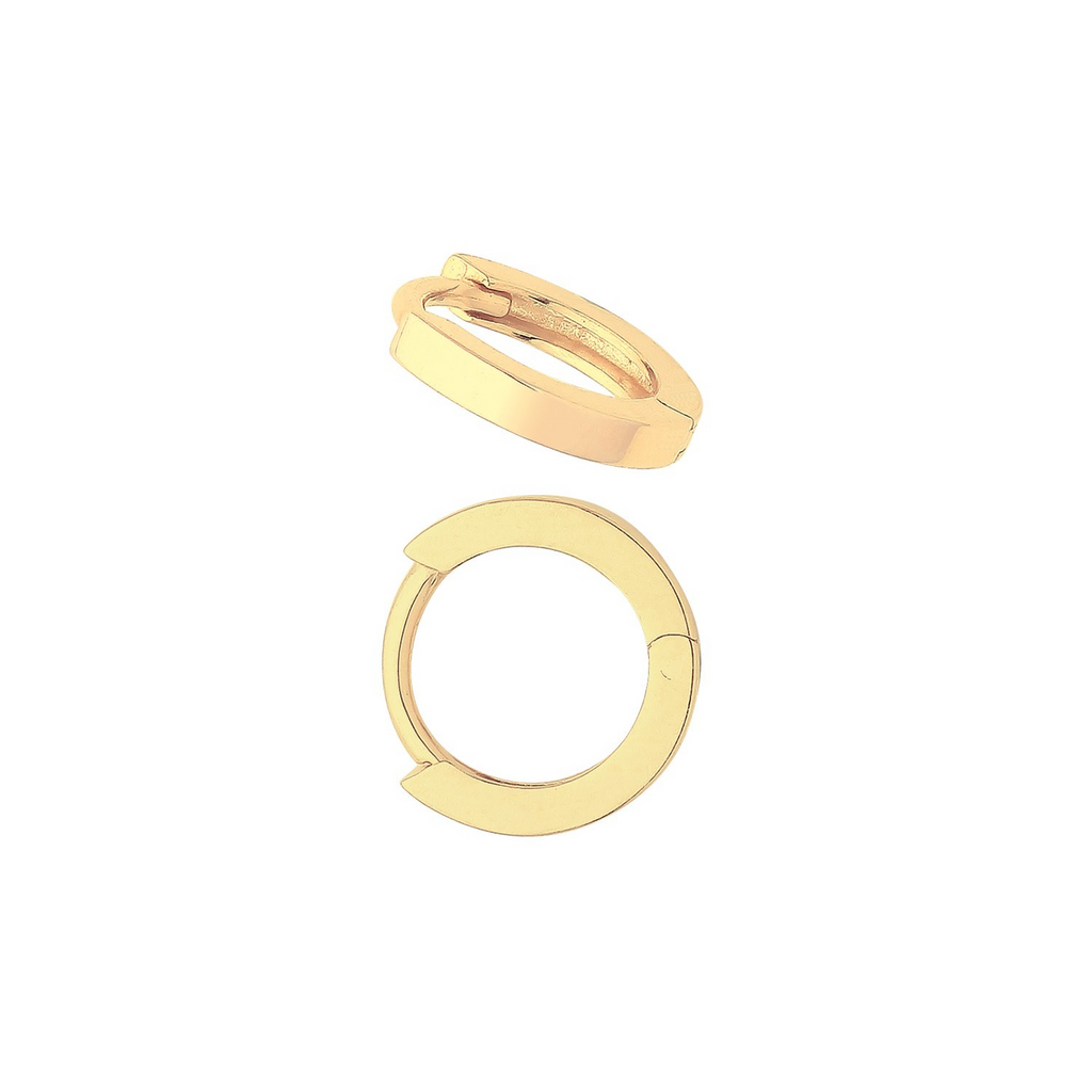 9ct Yellow Gold Classic Hoop Earrings British Made 375 Hallmark Brand New Boxed