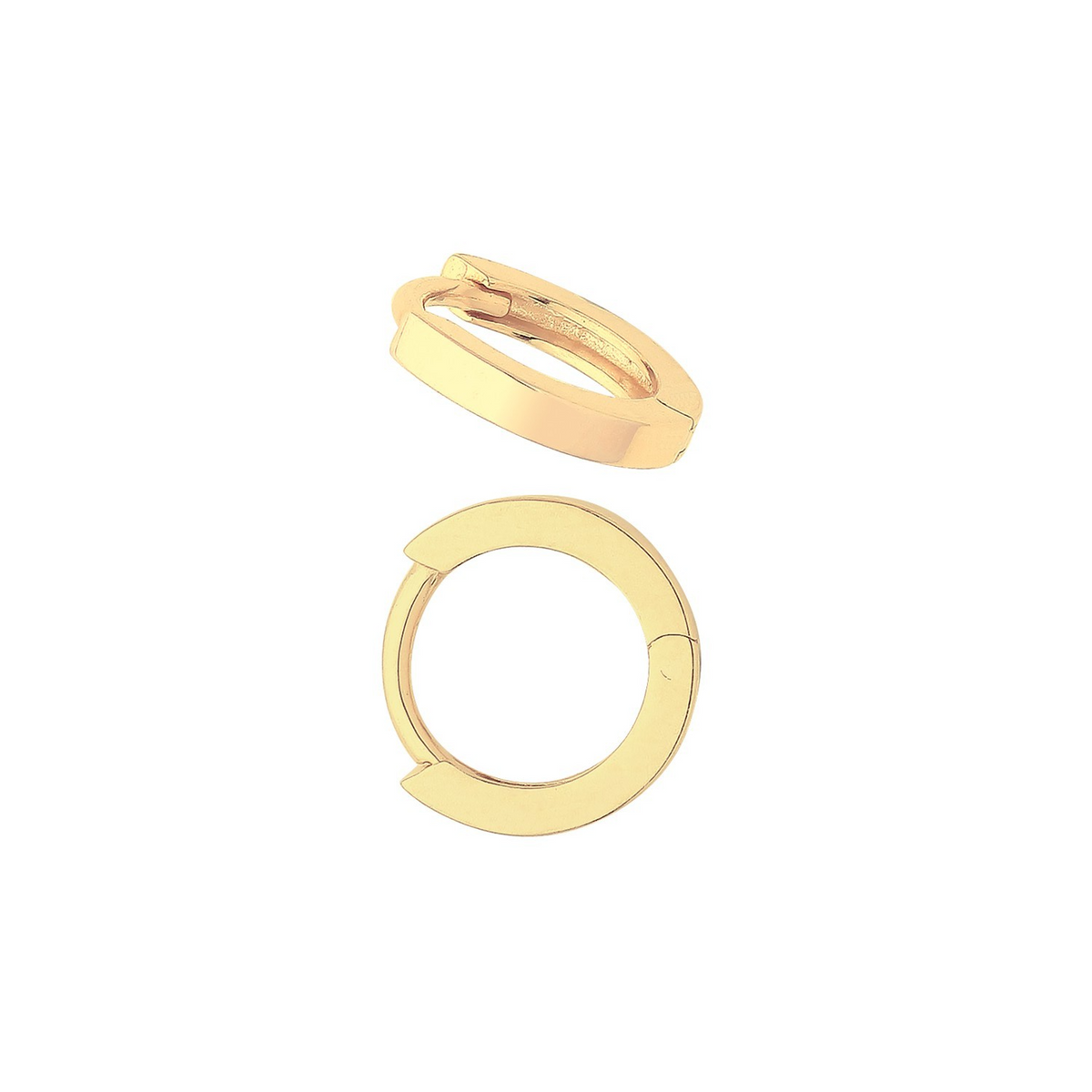 9ct Yellow Gold Classic Hoop Earrings British Made 375 Hallmark Brand New Boxed