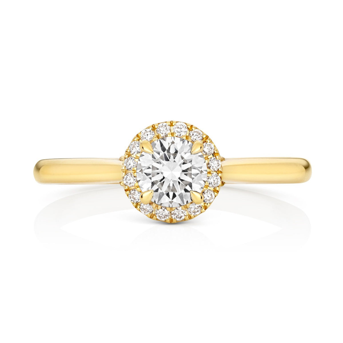 28 Lab-Grown Diamond Engagement Ring 18ct Yellow Gold Hallmarked Sizes J - Q