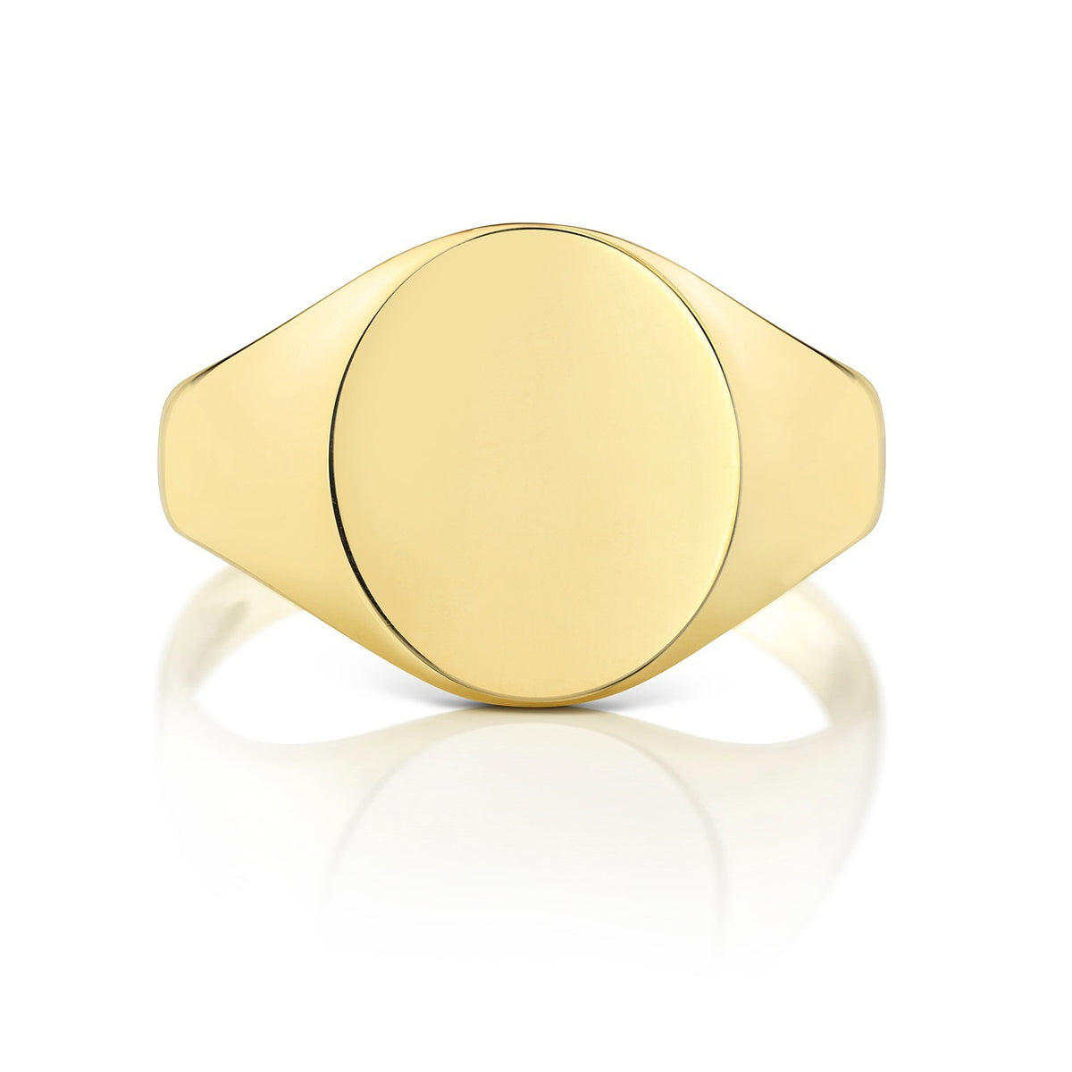 Mens 9ct Yellow Gold Signet Ring 375 Hallmarked British Made Size K - Z