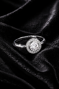Round Moissanite Ring Sterling Silver 925 Hallmarked British Made Size L - Q