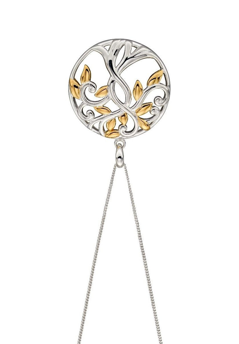 Tree Of Life Pendant 9ct Yellow Gold Plated Hallmarked All Chain Lengths