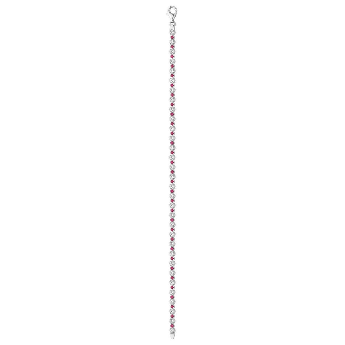 Natural Ruby Tennis Bracelet Sterling Silver 925 Hallmarked Brand New Boxed