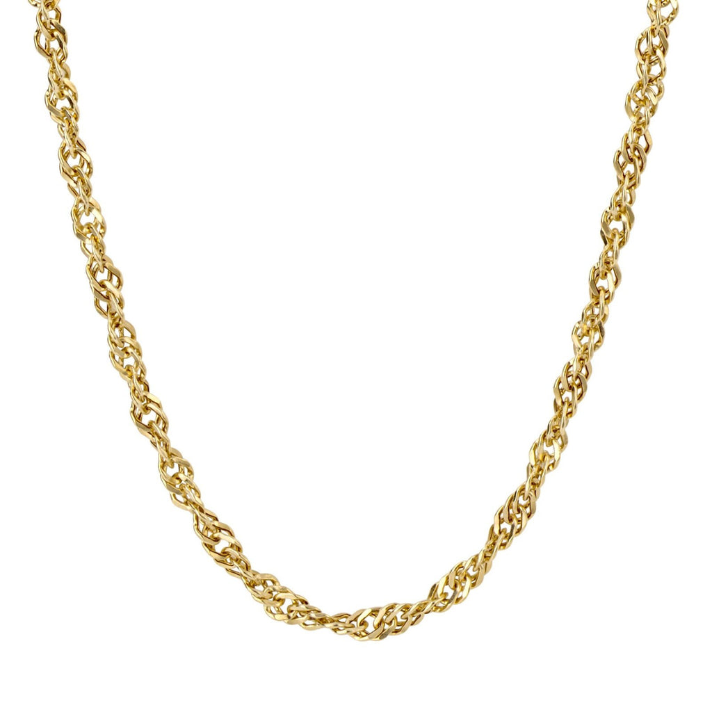 Singapore Chain Necklace 9ct Yellow Gold 375 Hallmarked British Made Brand New