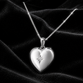 Starburst Heart Locket Gemstone Sterling Silver 925 Hallmarked All Chain Lengths