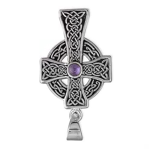 Amethyst Cross Sterling Silver 925 Hallmarked British Made All Chain Lengths