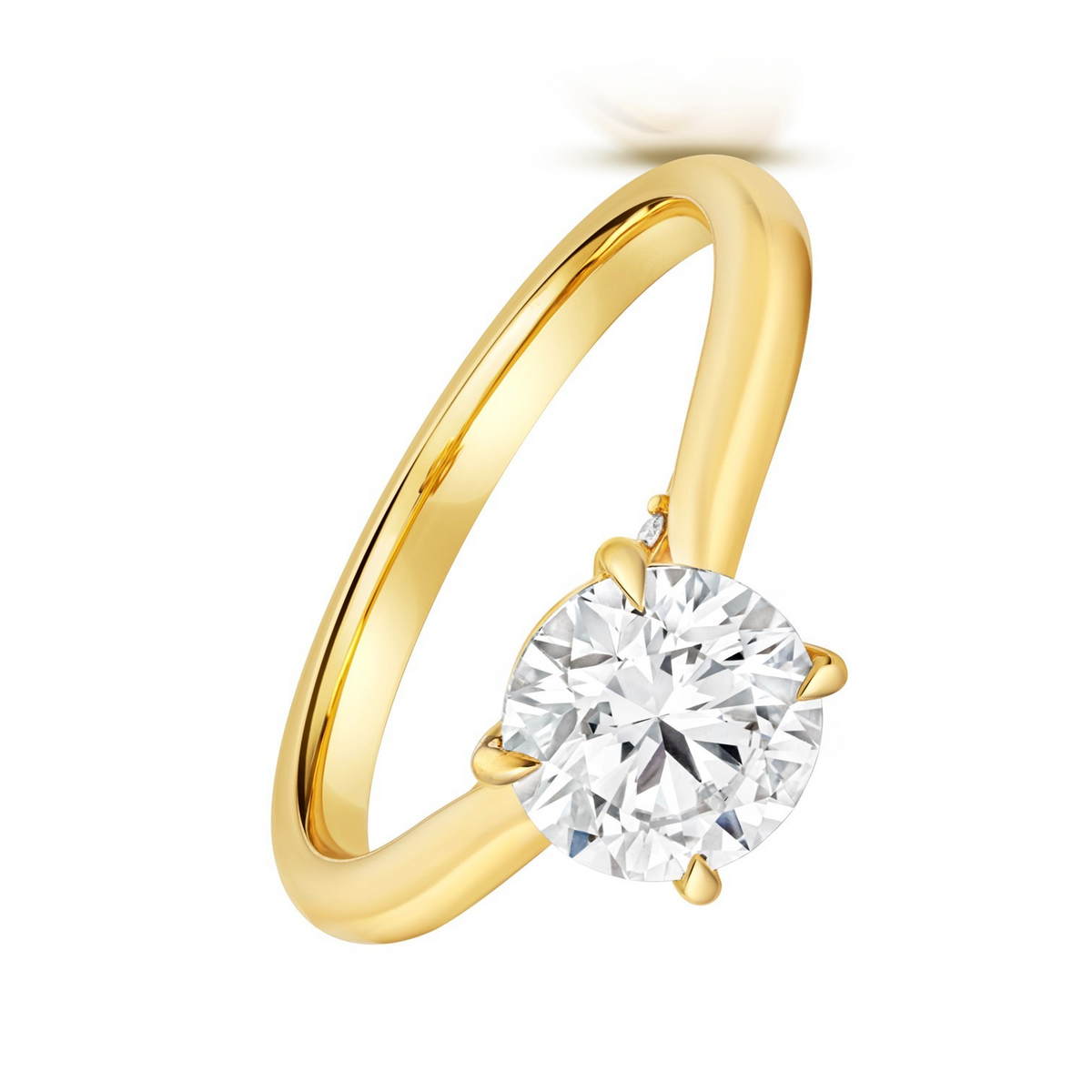 13 Lab-Grown Diamond Engagement Ring 18ct Yellow Gold Hallmarked Sizes J - Q