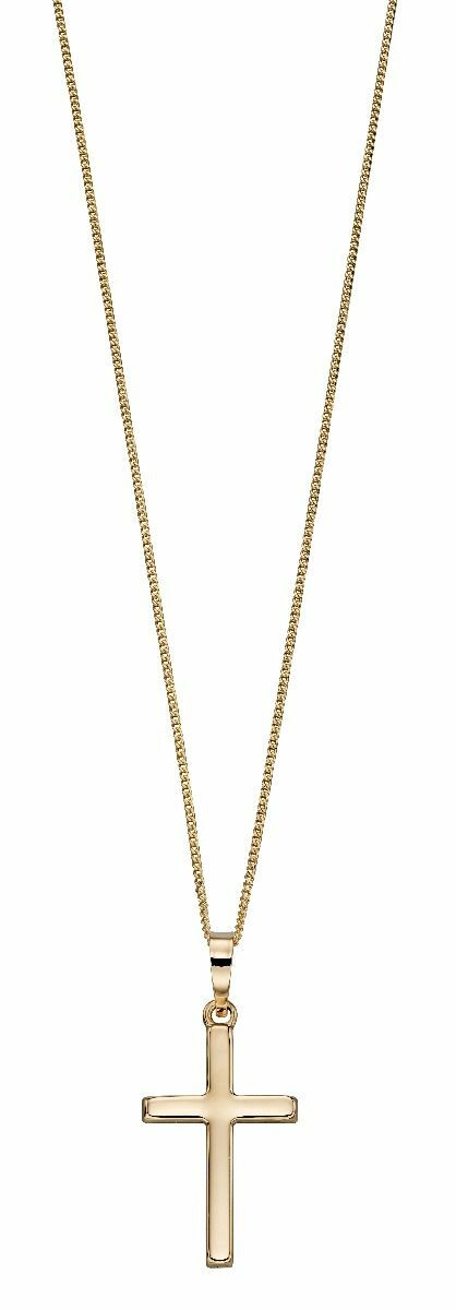 9ct Yellow Gold Cross Pendant Cross 375 Hallmarked British Made Brand New