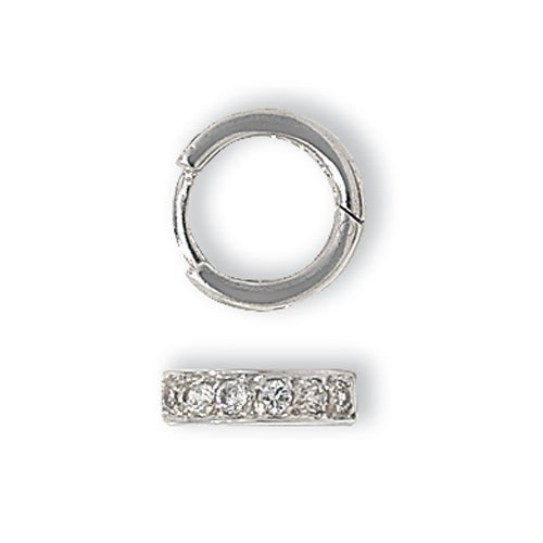 Mens Huggie Hoop Earring Solid 9ct White Gold Gents 375 Hallmarked Brand New