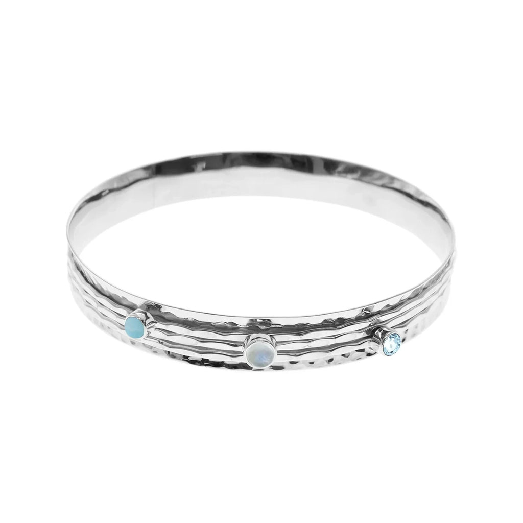 Sterling Silver Catalina Spinner Bangle British Made 925 Hallmarked Brand New