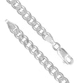 Gents Flat Curb Chain Solid Sterling Silver 925 Hallmarked British Made