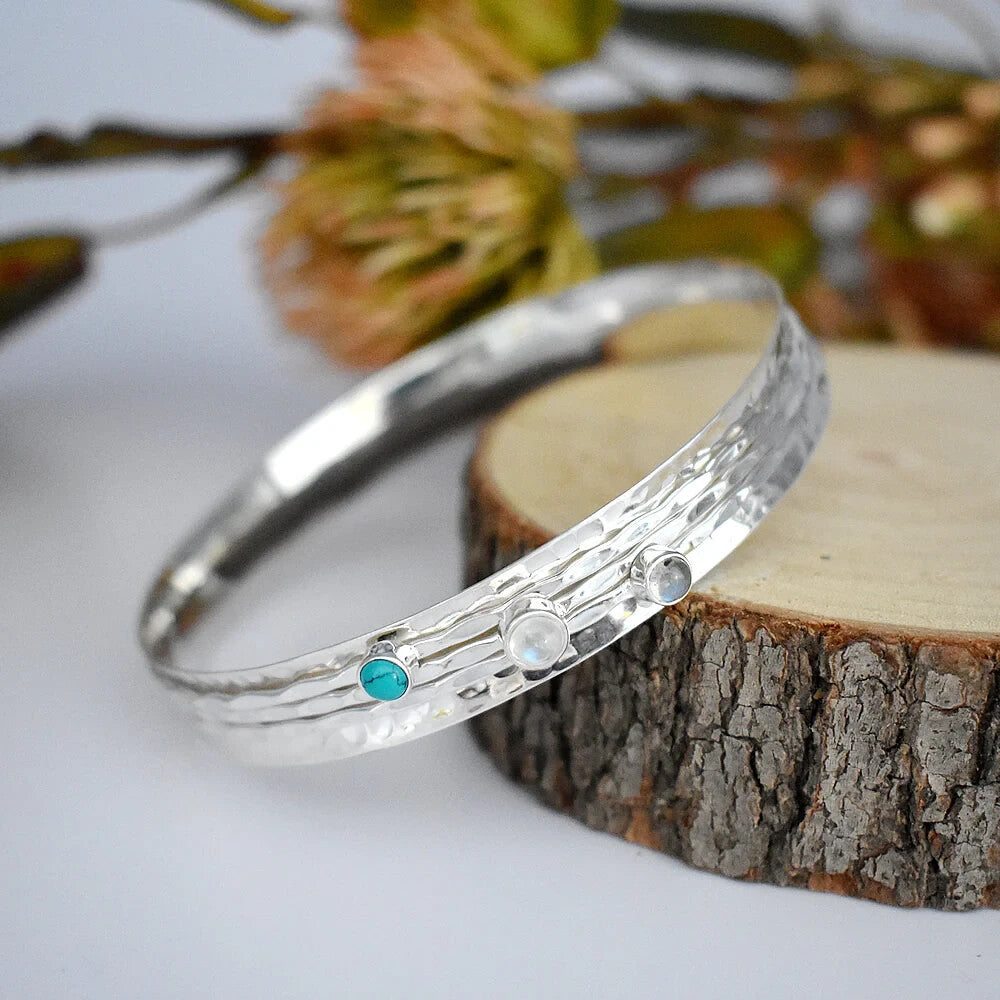 Sterling Silver Catalina Spinner Bangle British Made 925 Hallmarked Brand New