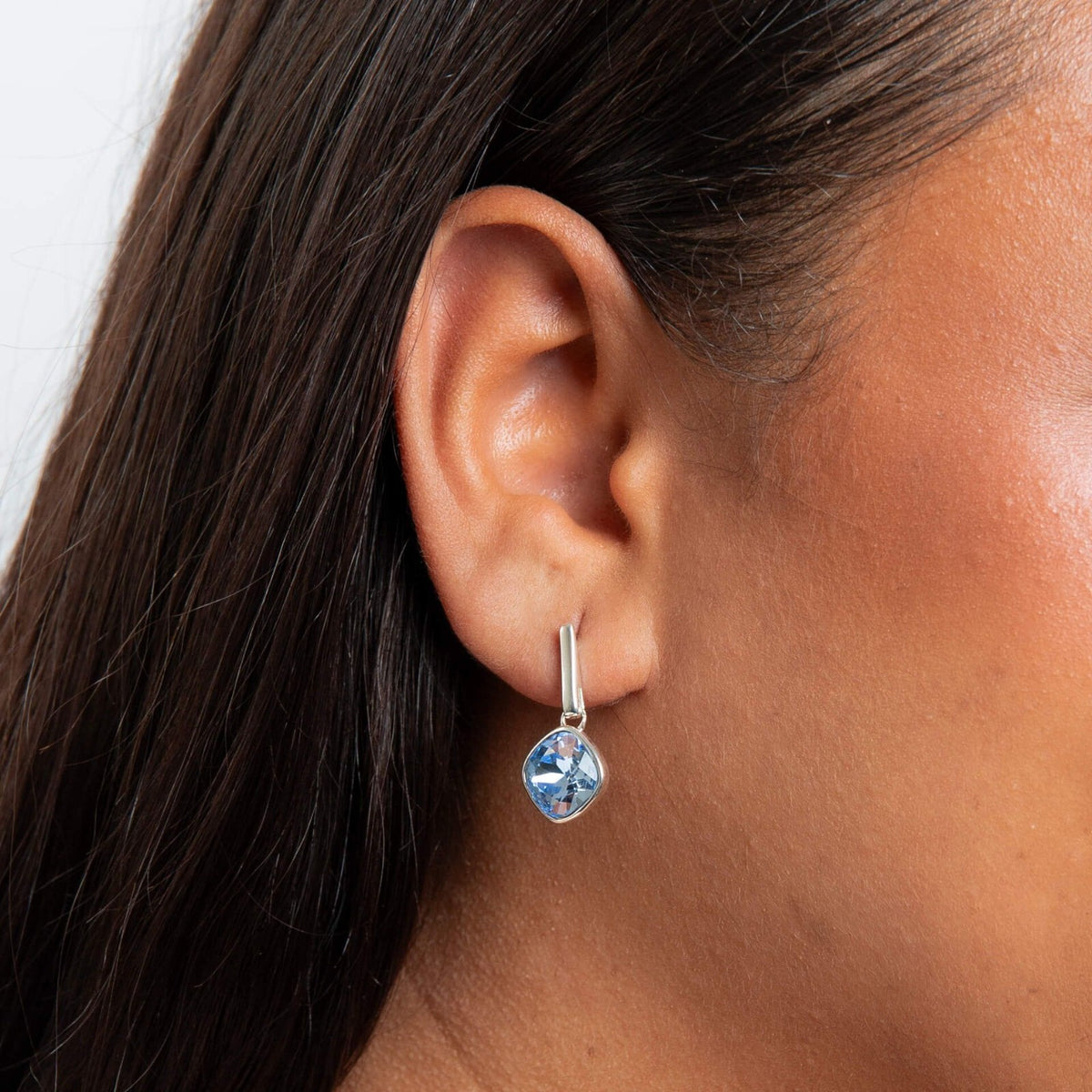 Aquamarine Drop Earrings Sterling Silver 925 Hallmarked Brand New Boxed