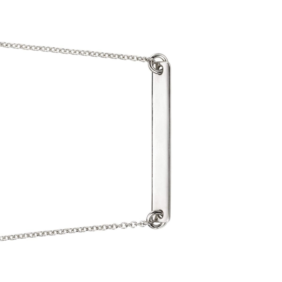 Engravable Bar Pendant Sterling Silver 925 Hallmarked All Chain Lengths