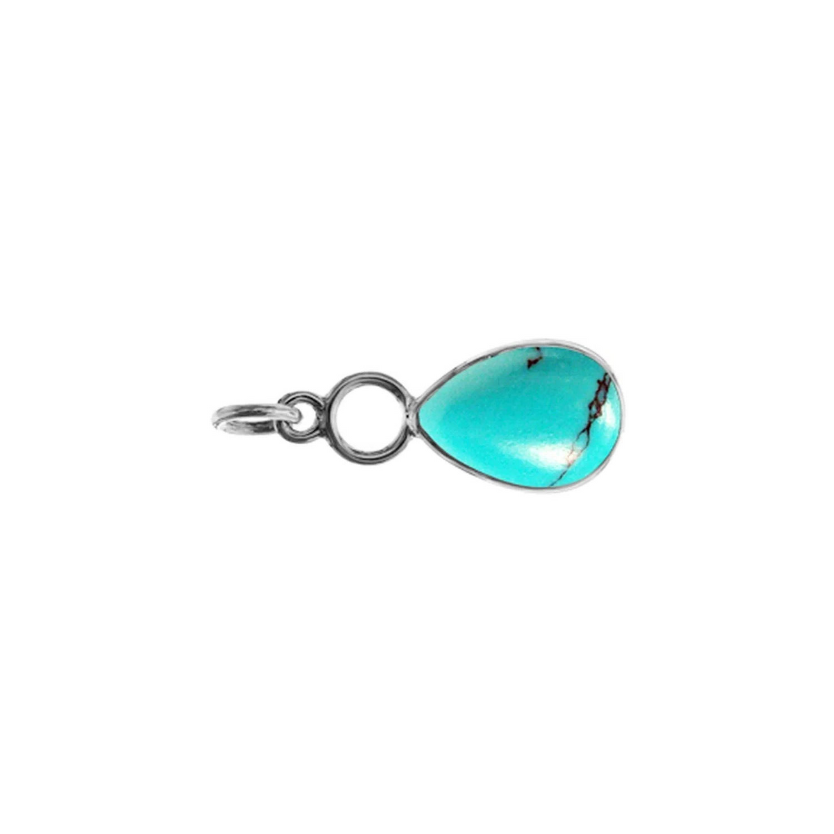 Turquoise Hoop Pendant Sterling Silver Hallmarked All Chain Lengths Brand New