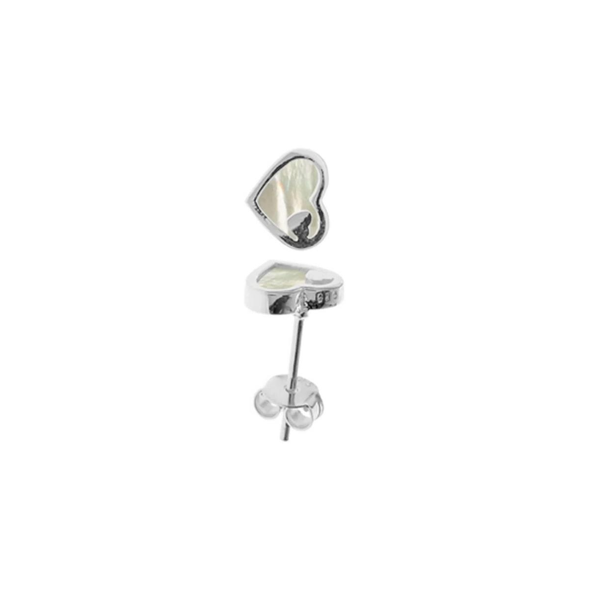 Small Natural Heart Pearl Earrings Sterling Silver 925 Hallmarked British Made