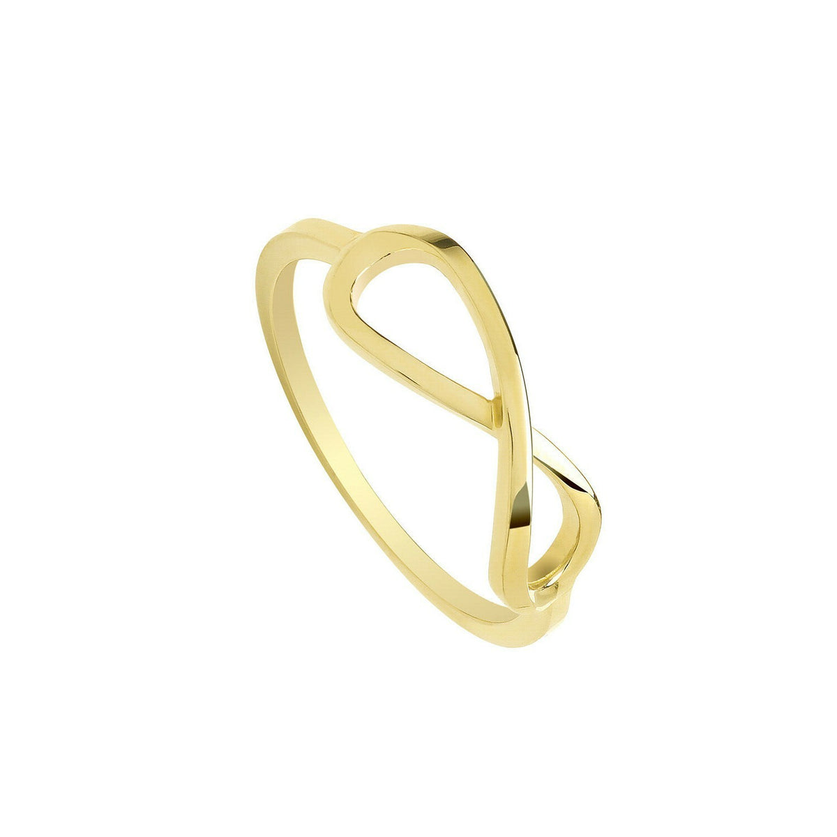 Gold Infinity Ring 9ct Yellow Gold Hallmarked Sizes K - Q British Made