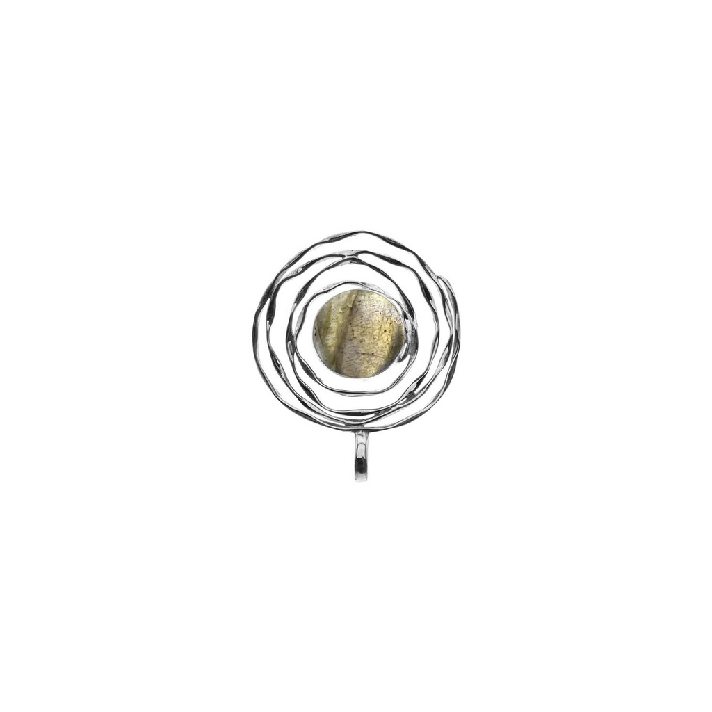 Spiderweb labradorite Pendant Sterling Silver 925 Hallmarked All Chain Lengths