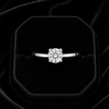 0.5ct Solitaire Ring Sterling Silver 925 Hallmarked British Made Size L - Q