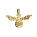 Textured Bumble Bee Pendant 18ct Yellow Gold Plated Hallmarked All Chain Lengths
