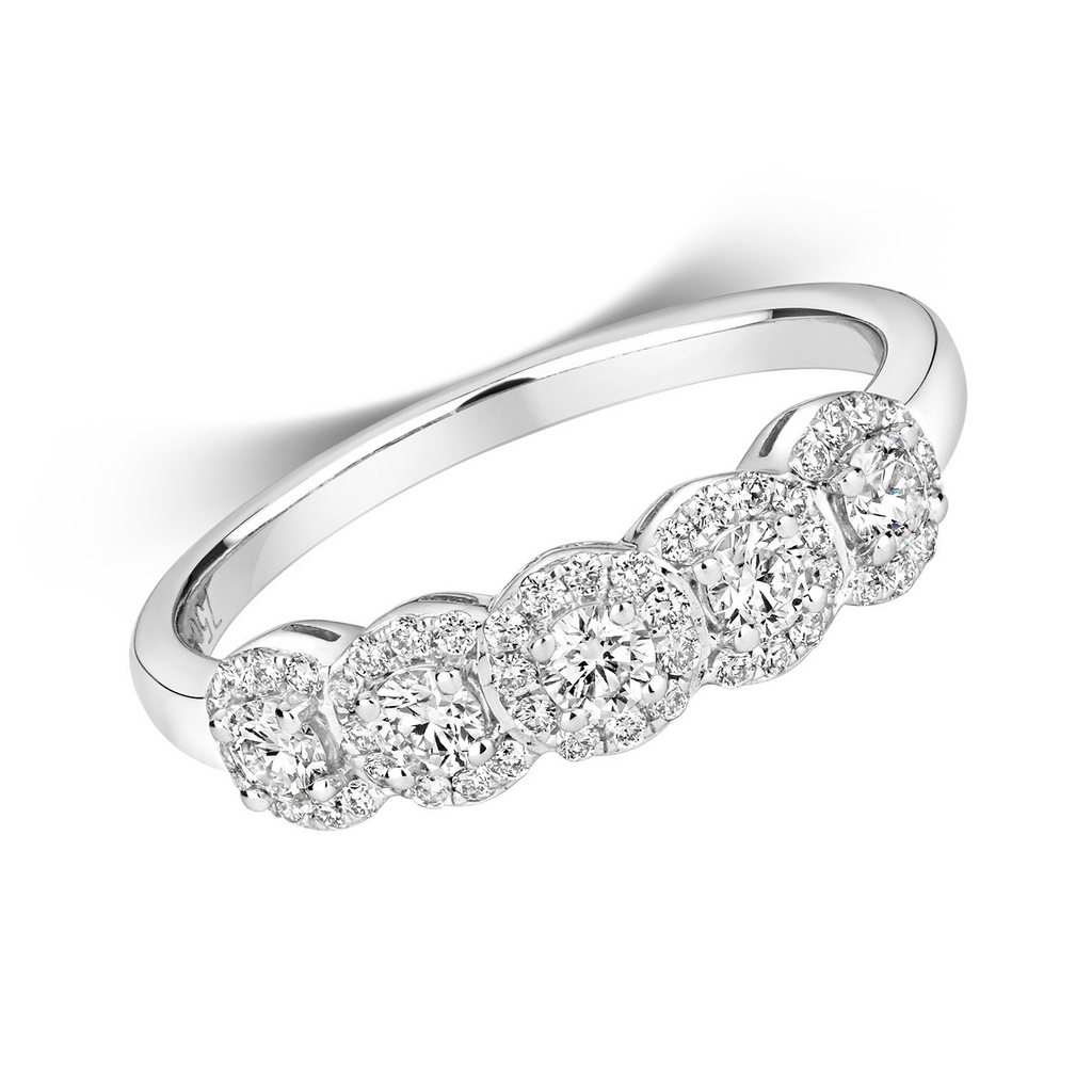 52 Natural Diamond Statement Ring 18ct White Gold Hallmarked Sizes J - Q