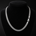 Gents Flat Curb Chain Solid Sterling Silver 925 Hallmarked British Made