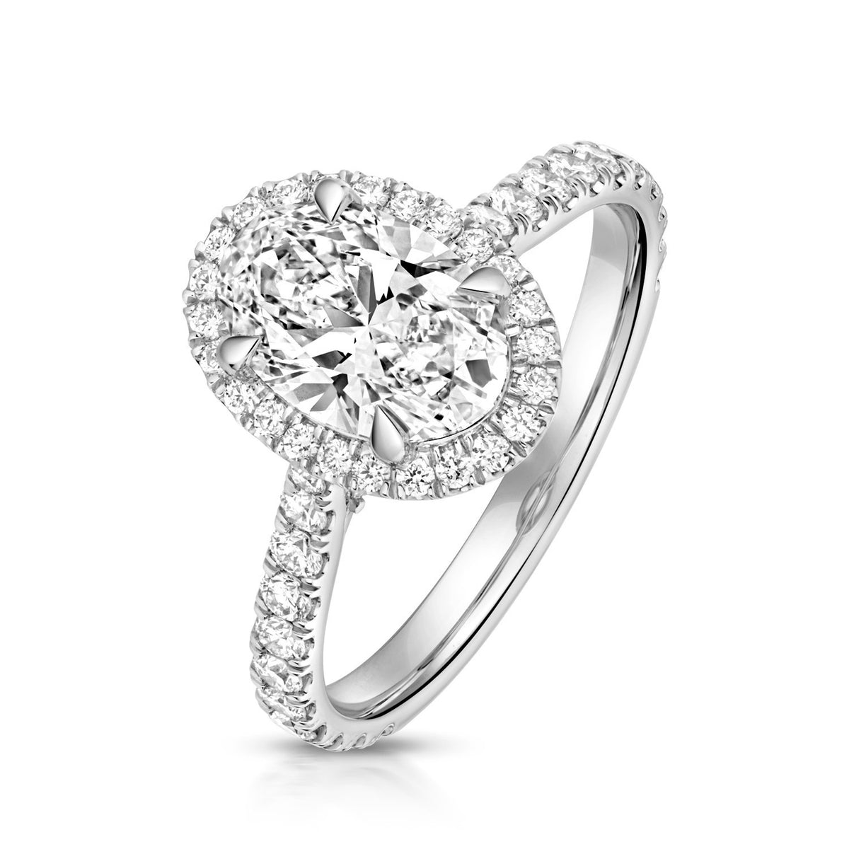 61 Lab-Grown Diamond Engagement Ring 18ct White Gold Hallmarked Sizes J - Q