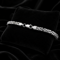 Sterling Silver Byzantine Bracelet British Made 925 Hallmarked 8" Weight 18.2g