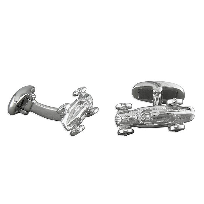 Solid Sterling Silver Classic Race Car Set Men's 925 Hallmarked British Made