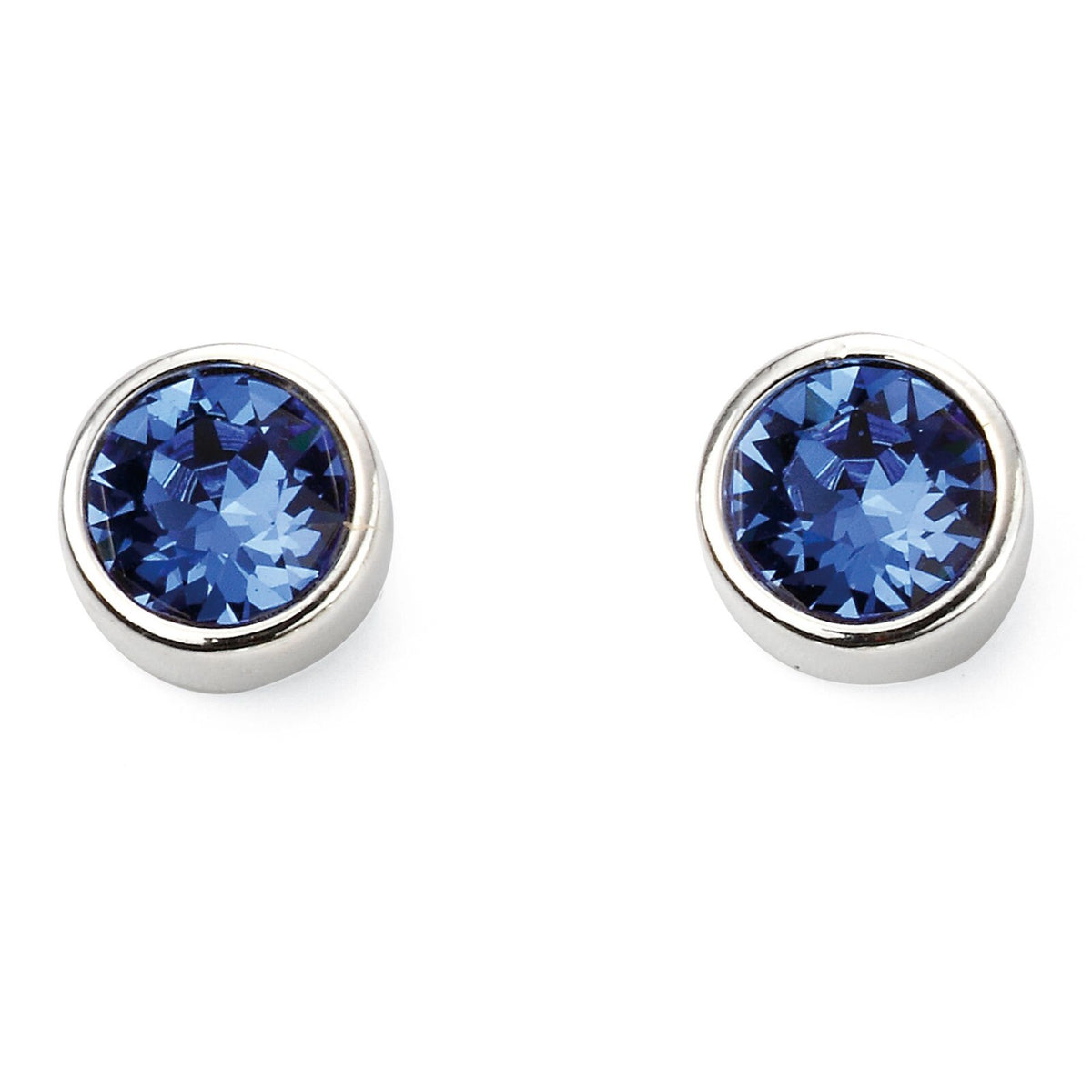 Engravable Solitaire Sapphire Pendant and Earrings Set Solid Sterling Silver