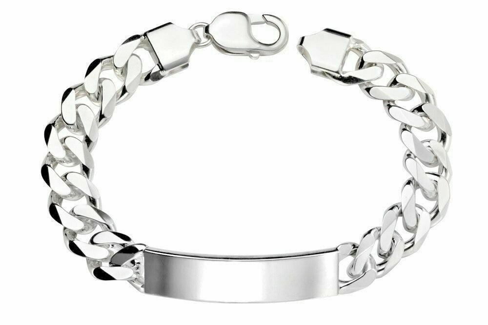 Gents Heavyweight ID Bracelet Sterling Silver 925 Hallmarked Brand New Boxed