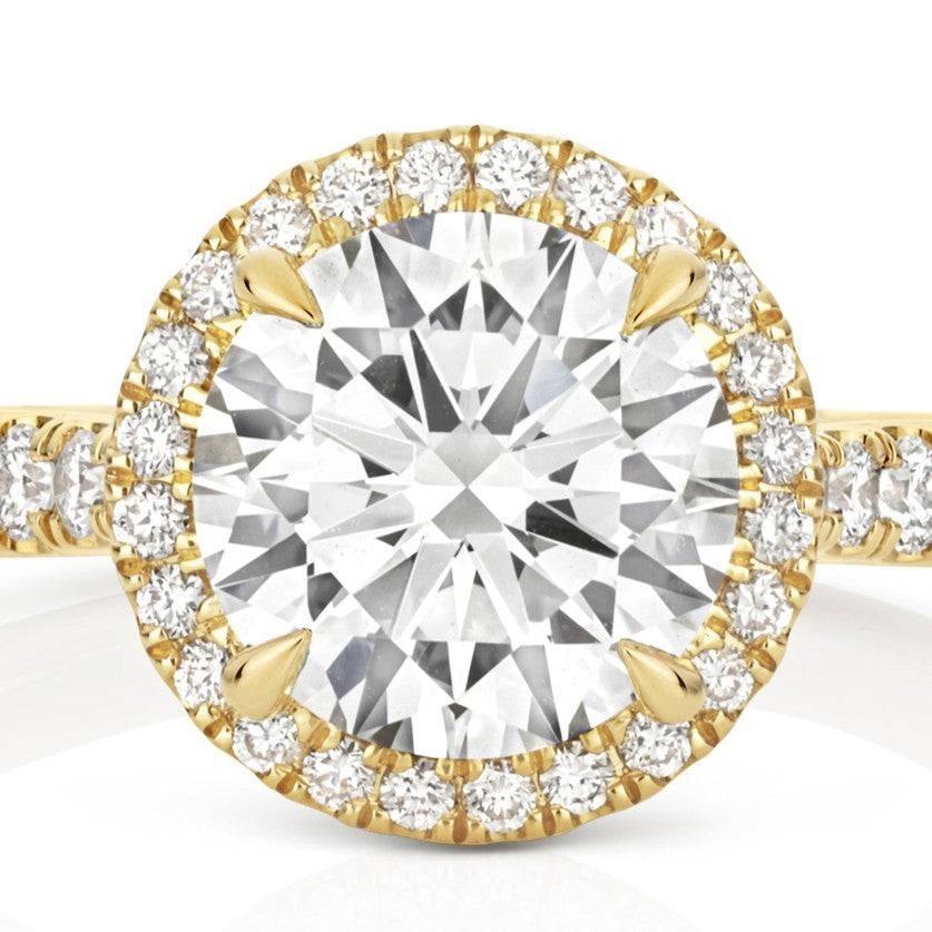 61 Lab-Grown Diamond Engagement Ring 18ct Yellow Gold Hallmarked Sizes J - Q