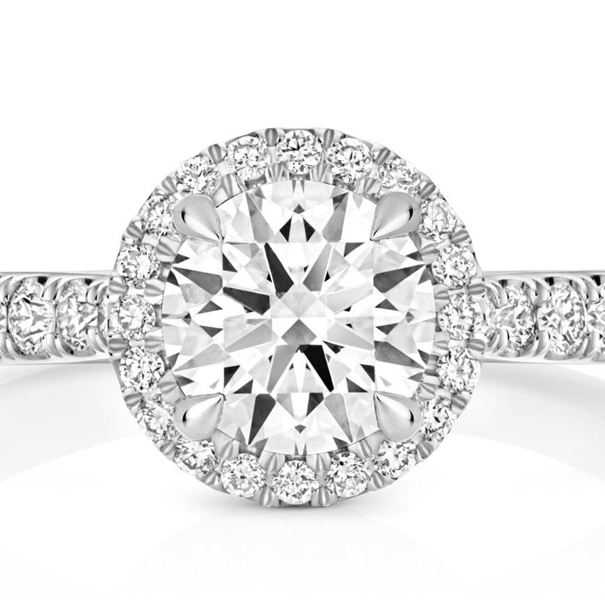 55 Lab-Created Diamond Engagement Ring 18ct White Gold Hallmarked Sizes J - Q