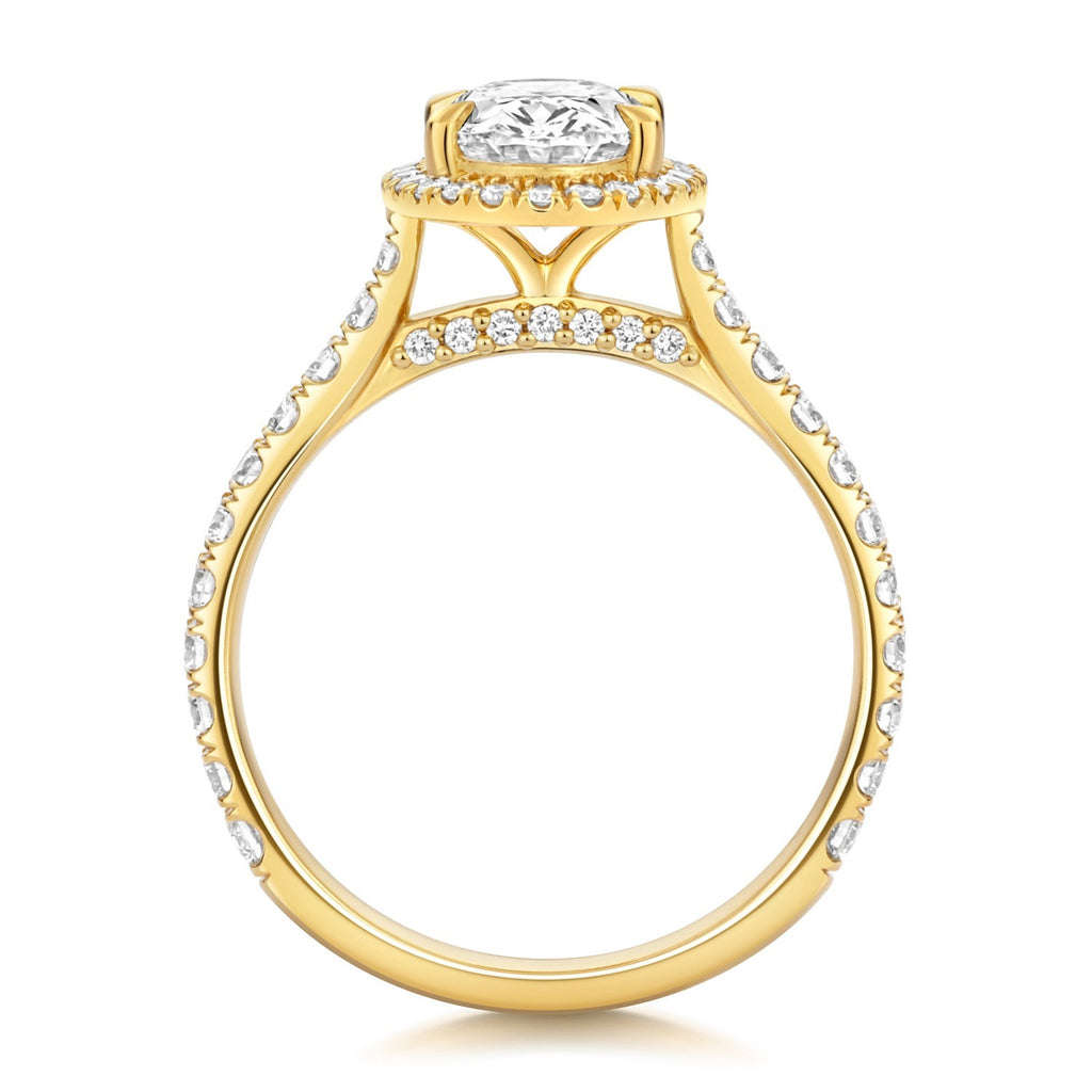 61 Lab-Grown Diamond Engagement Ring 18ct Yellow Gold Hallmarked Sizes J - Q