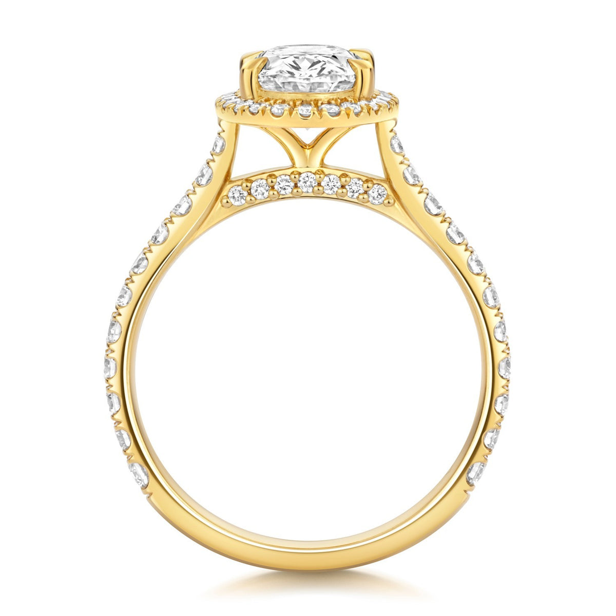 61 Lab-Grown Diamond Engagement Ring 18ct Yellow Gold Hallmarked Sizes J - Q
