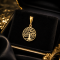 Authentic Tree Of Life Pendant 9ct Yellow Gold 375 Hallmarked All Chain Lengths