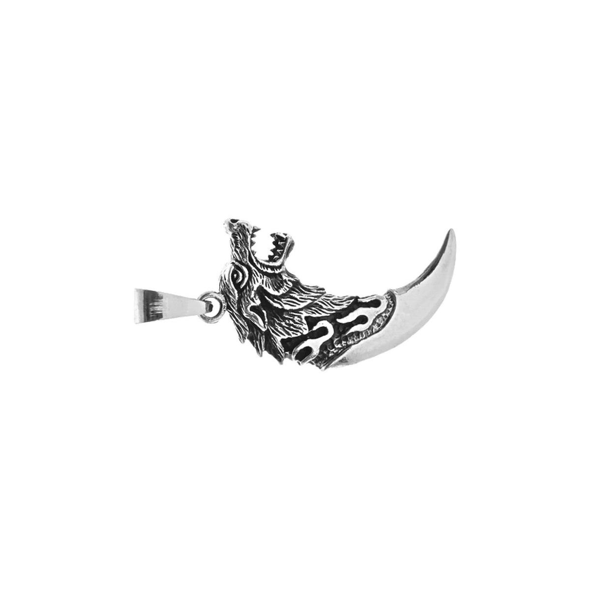 Authentic Wolf Dagger Pendant Sterling Silver 925 Hallmarked All Chain Lengths