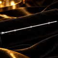 Classic Single Row Tennis Bracelet 9ct White Gold 375 Hallmarked British Made