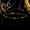 Flush 18ct Yellow Gold Bracelet Natural Diamond 750 Hallmarked British Made