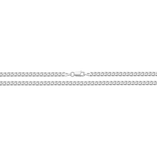 Men's Sterling Silver Bracelet Curb Link British Made 925 Hallmark 8" Weight 4g