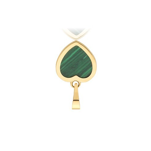 Flush Natural Malachite 9ct Yellow Gold Pendant 375 Hallmarked All Chain Lengths