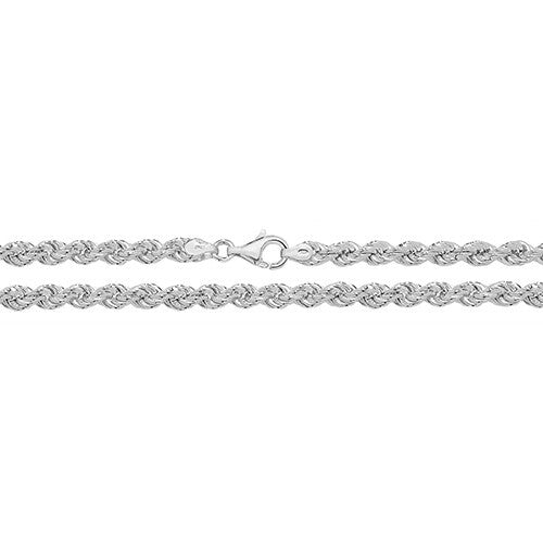 Sterling Silver Roped Bracelet British Made 925 Hallmarked 8" Weight 11.2g