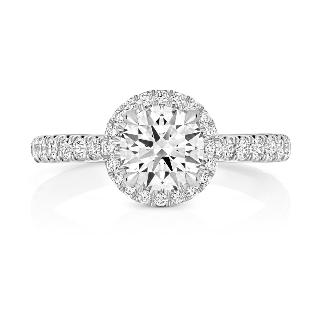 55 Lab-Created Diamond Engagement Ring 18ct White Gold Hallmarked Sizes J - Q