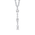 3 Stone Zircon Drop Pendant Sterling Silver 925 Hallmarked All Chain Lengths
