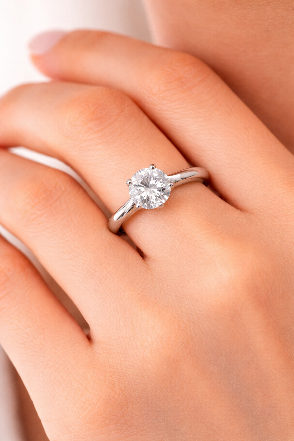 Sterling Silver Solitaire Ring Engagement Gemstone 925 Hallmarked Size J - T