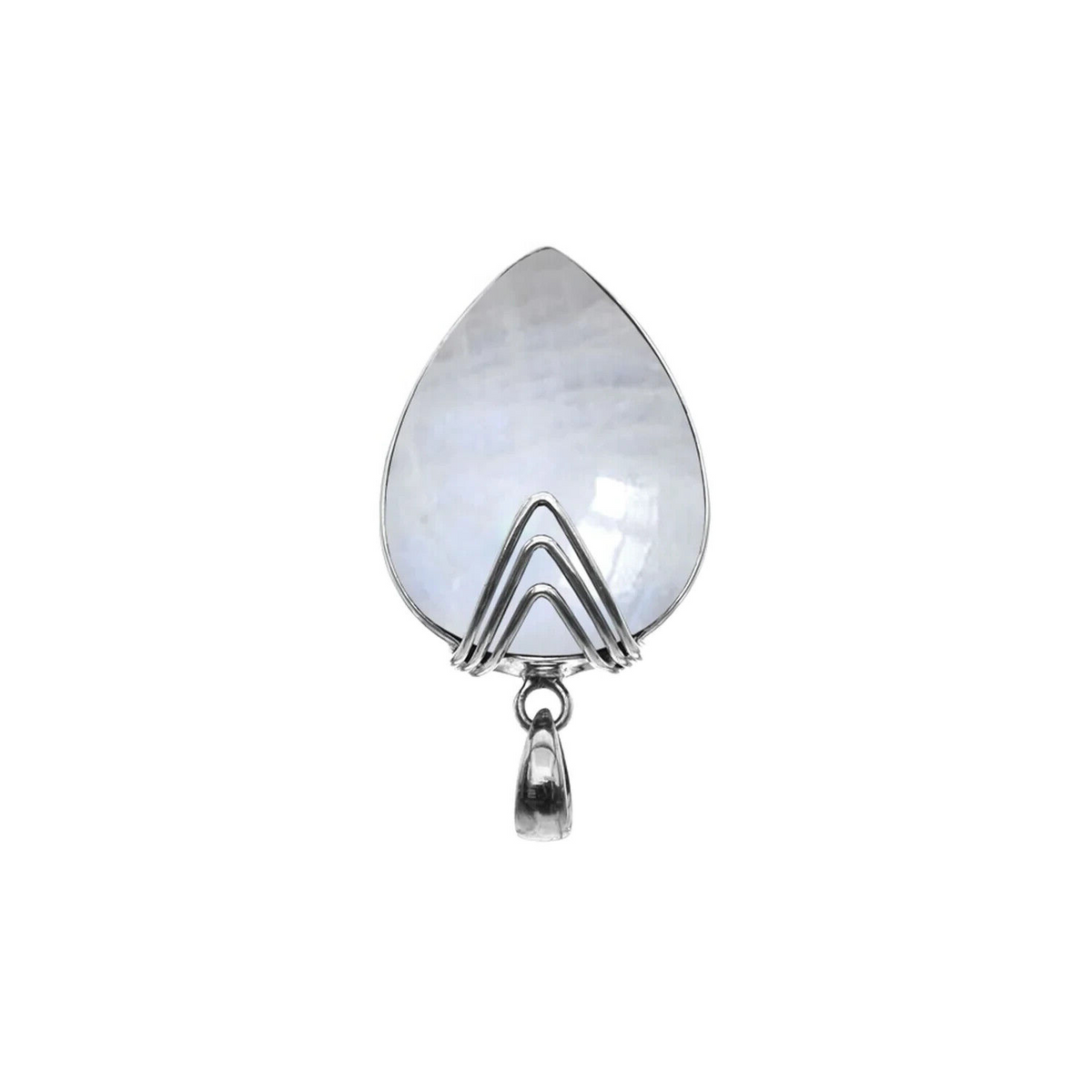 Teardrop Moonstone Pendant Sterling Silver 925 Hallmarked All Chain Lengths