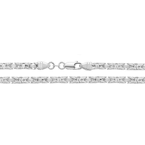 Sterling Silver Byzantine Bracelet British Made 925 Hallmarked 8" Weight 18.2g
