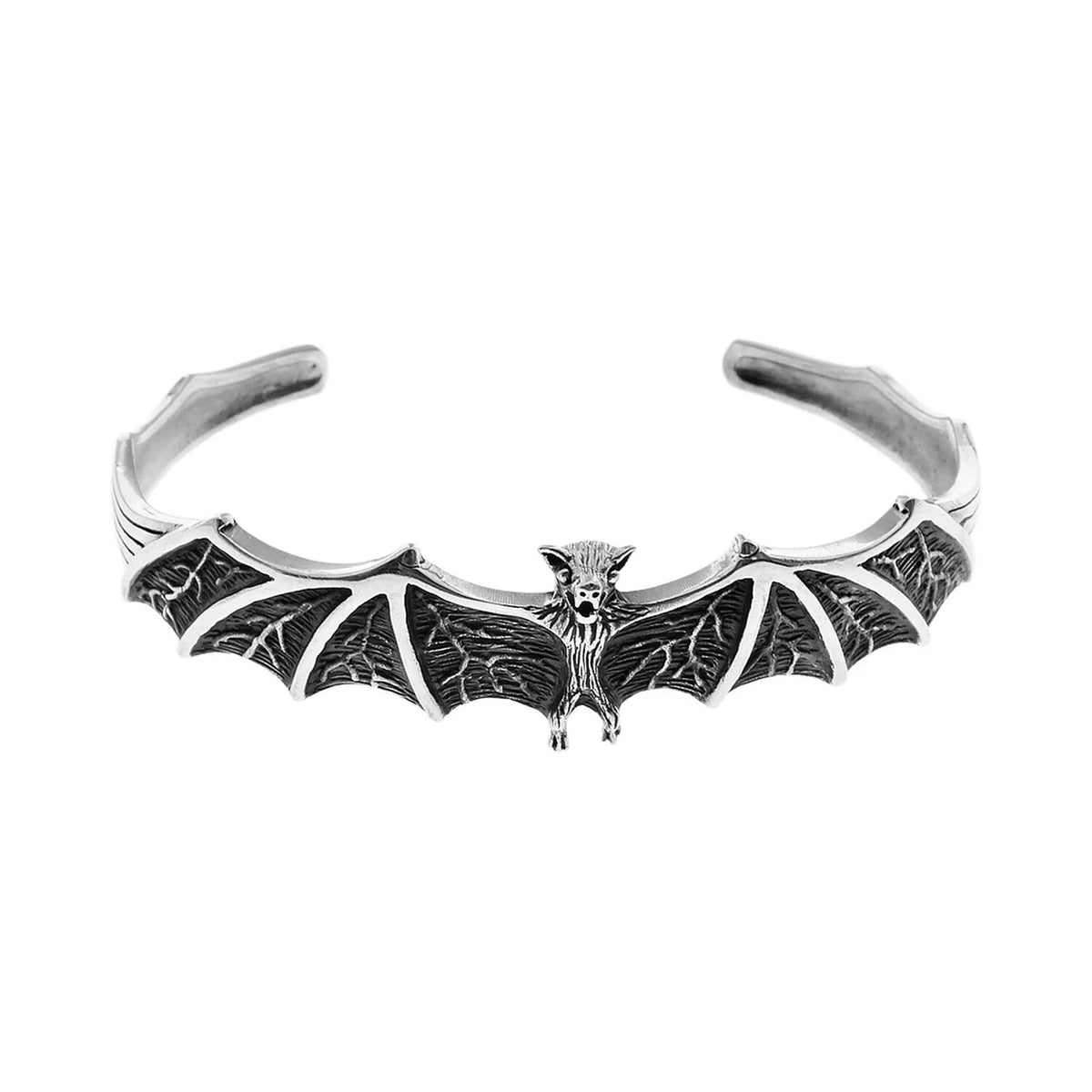 Sterling Silver Oxidised Bat Bangle British Made 925 Hallmarked Brand New Boxed
