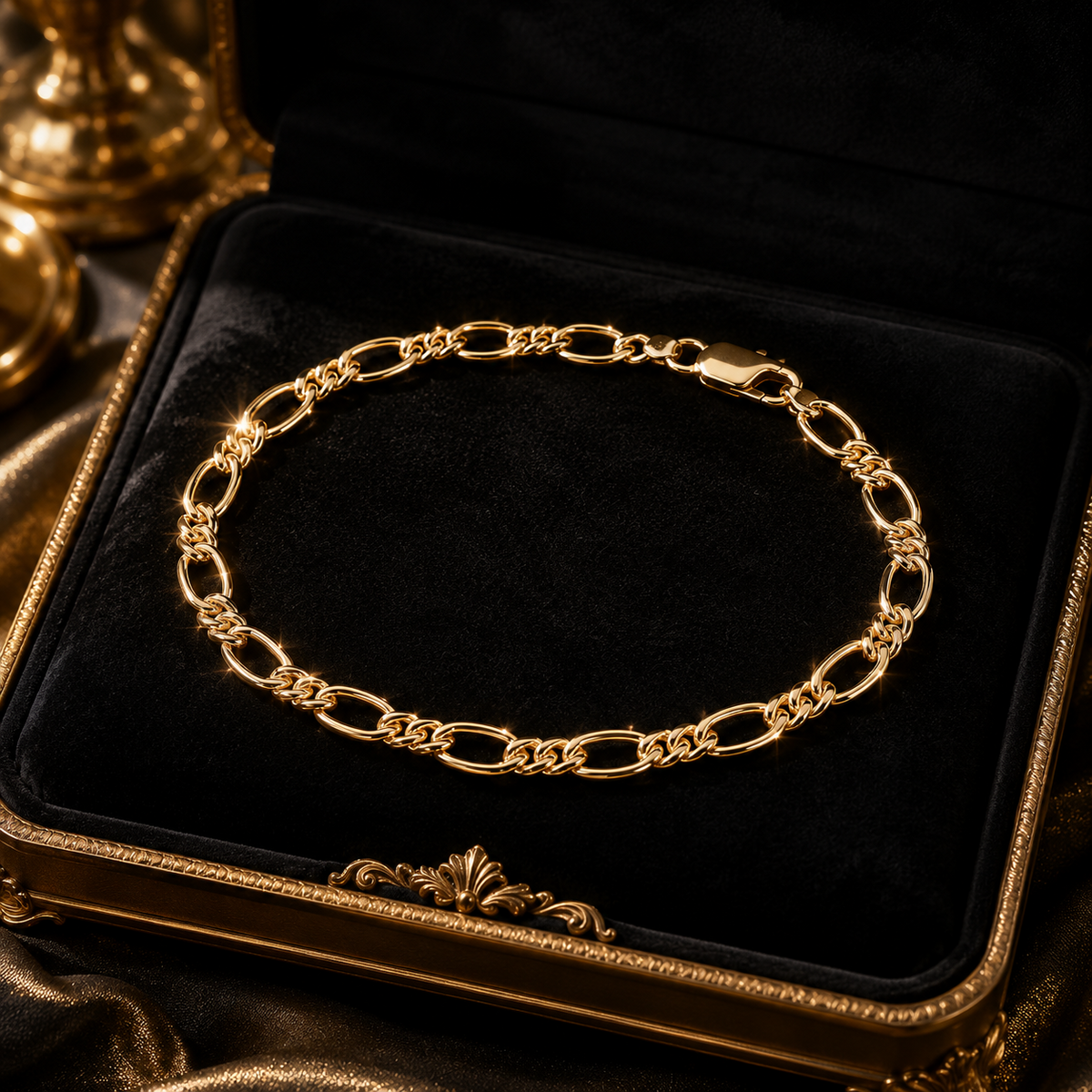 Oval Link Twist Bracelet 9ct Yellow Gold 375 Hallmarked British Made Brand New